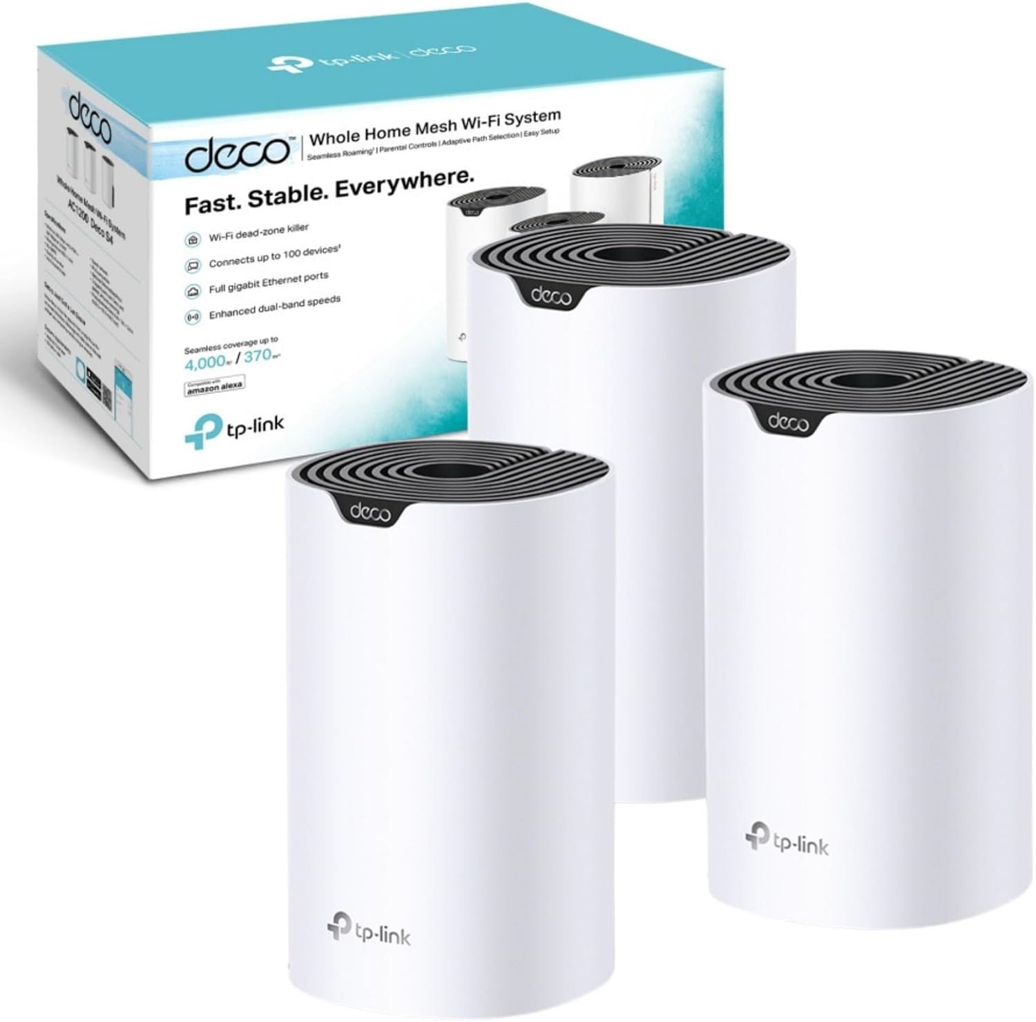 TP-Link Deco M4(3-pack) AC1200Mbps Whole Home Mesh WiFi System